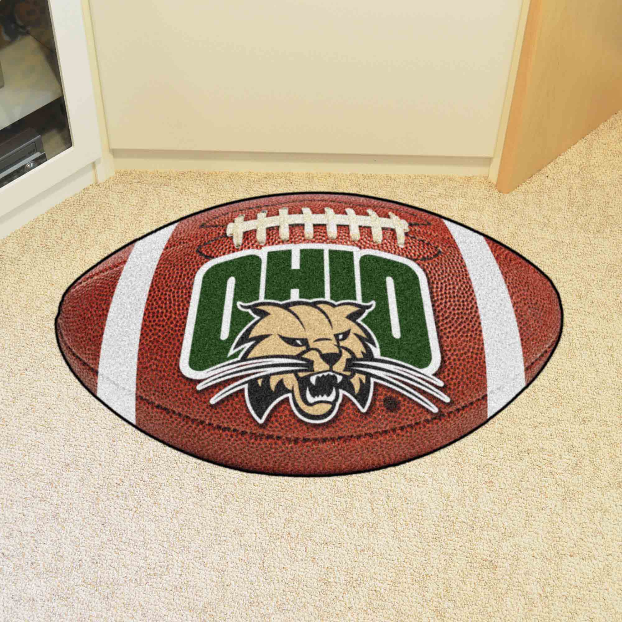 Ohio Bobcats Football Rug - 20.5in. x 32.5in. - Ohio