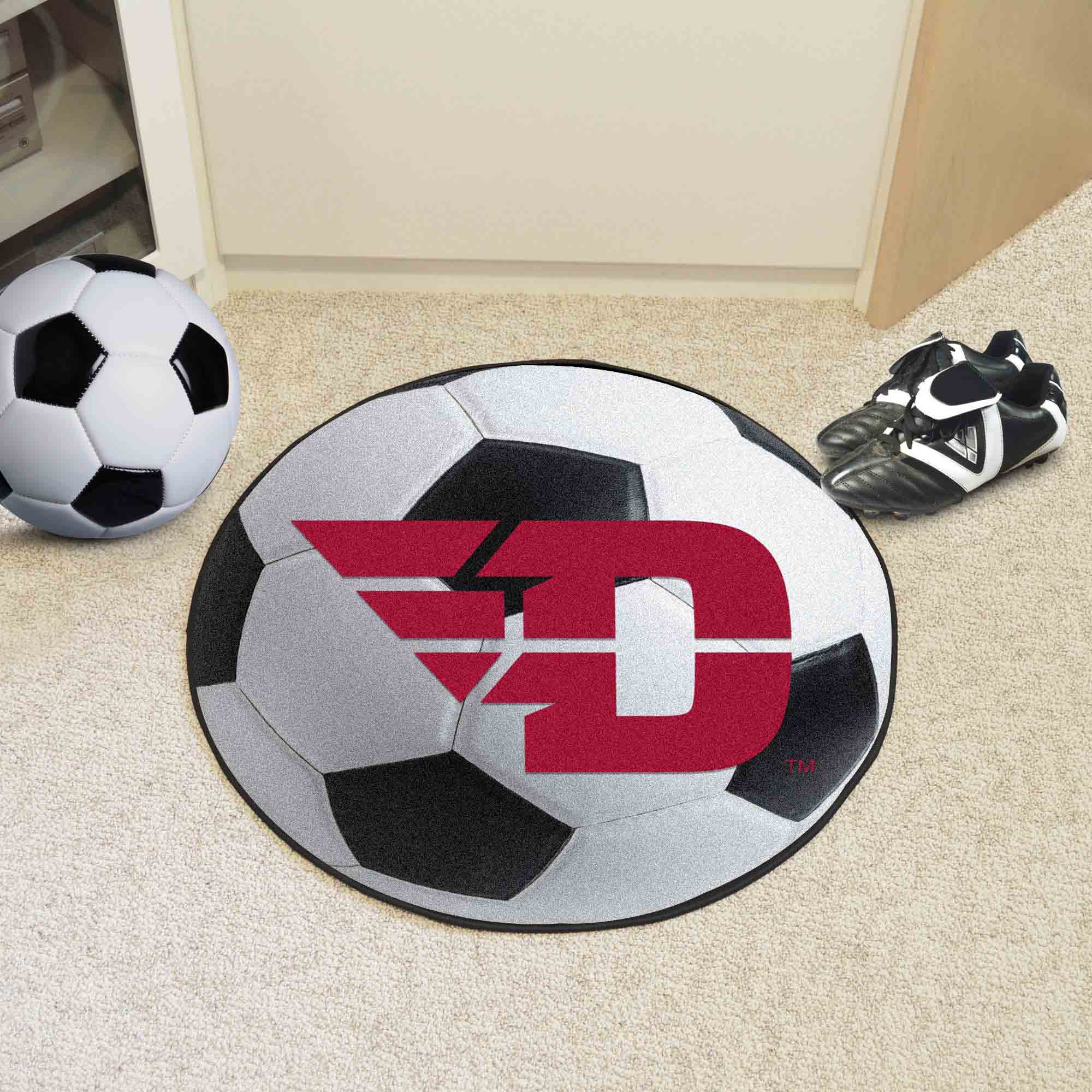 Dayton Flyers Soccer Ball Rug - 27in. Diameter - Dayton