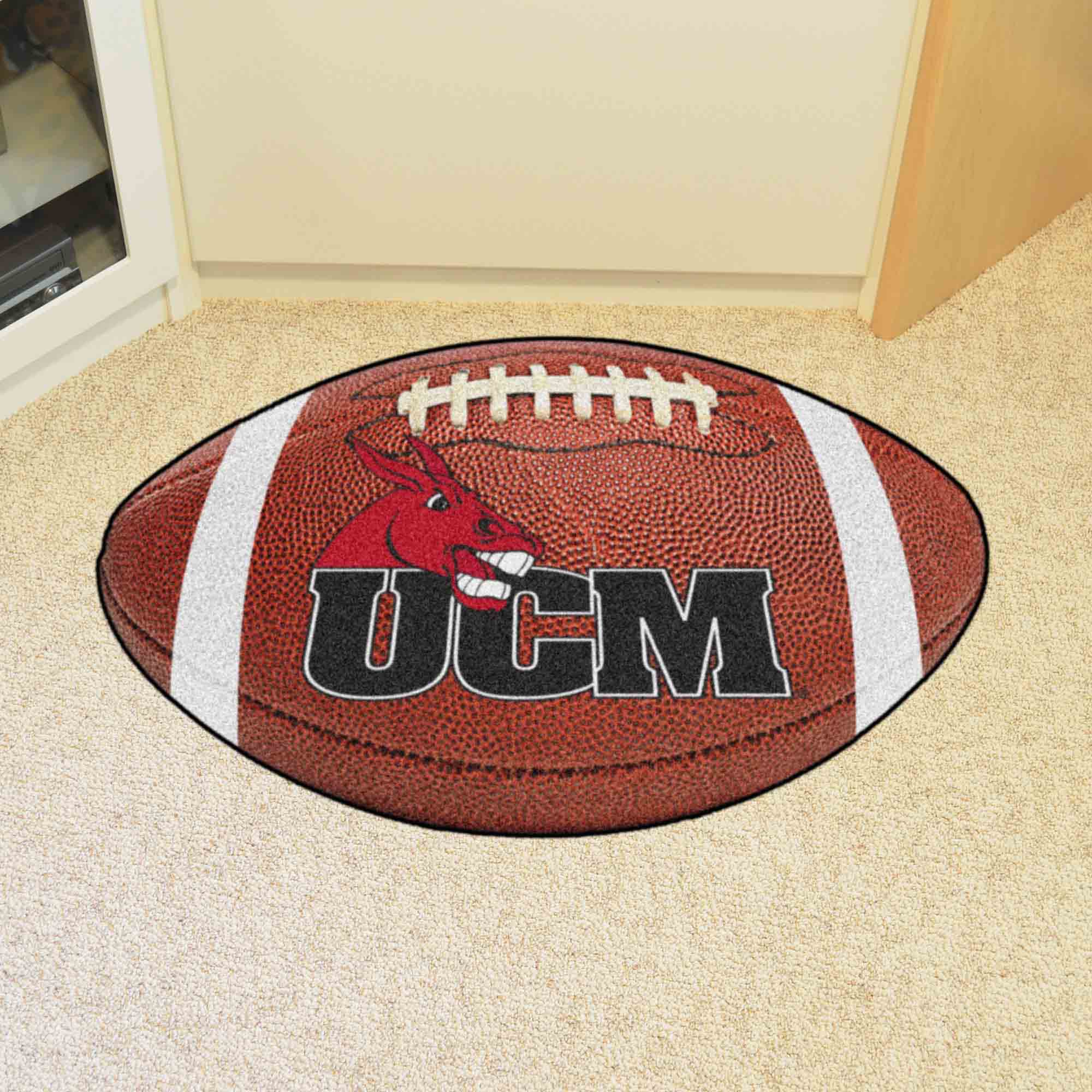 Central Missouri Mules Football Rug - 20.5in. x 32.5in. - Central Missouri