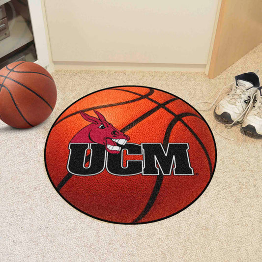Central Missouri Mules Basketball Rug - 27in. Diameter - Central Missouri