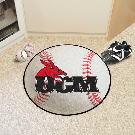 Central Missouri Mules Baseball Rug - 27in. Diameter - Central Missouri