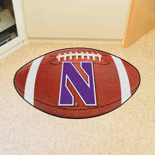 Northwestern Wildcats Football Rug - 20.5in. x 32.5in. - Northwestern