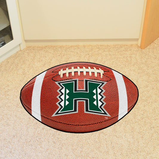 Hawaii Rainbows Football Rug - 20.5in. x 32.5in. - Hawaii