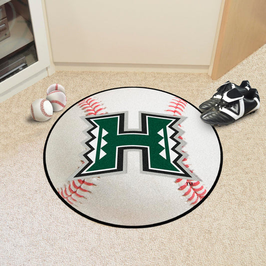Hawaii Rainbows Baseball Rug - 27in. Diameter - Hawaii
