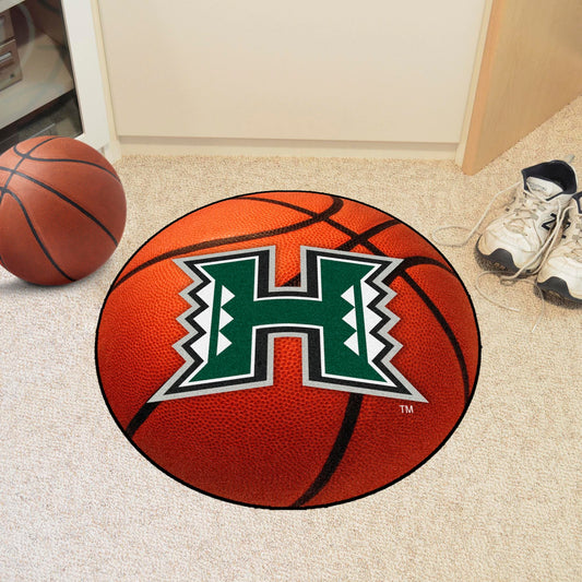 Hawaii Rainbows Basketball Rug - 27in. Diameter - Hawaii