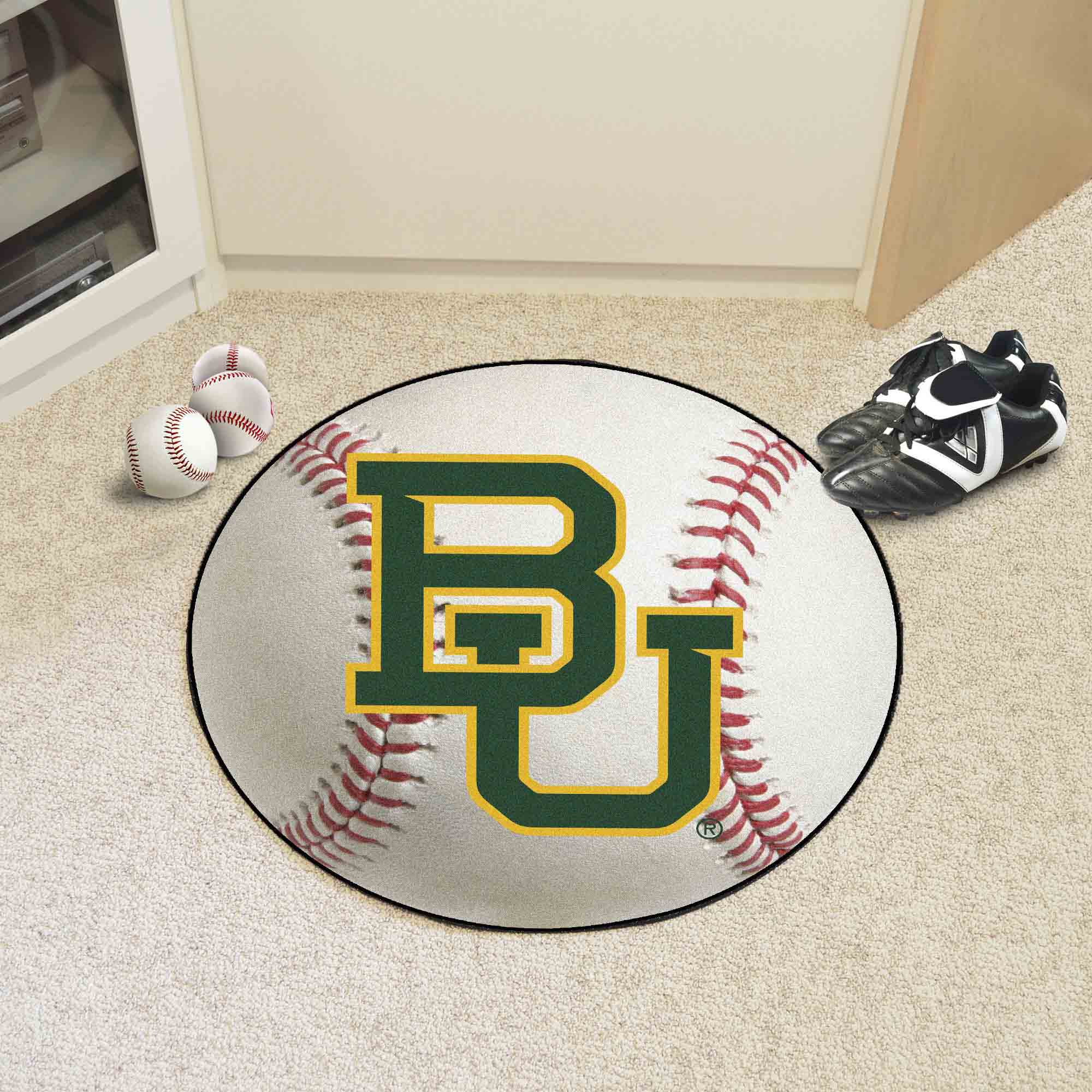 Baylor Bears Baseball Rug - 27in. Diameter - Baylor