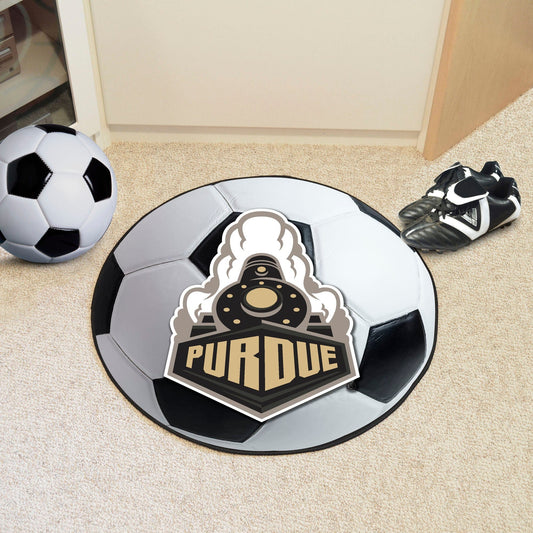 Purdue Boilermakers Soccer Ball Rug - 27in. Diameter, Train Logo - Purdue