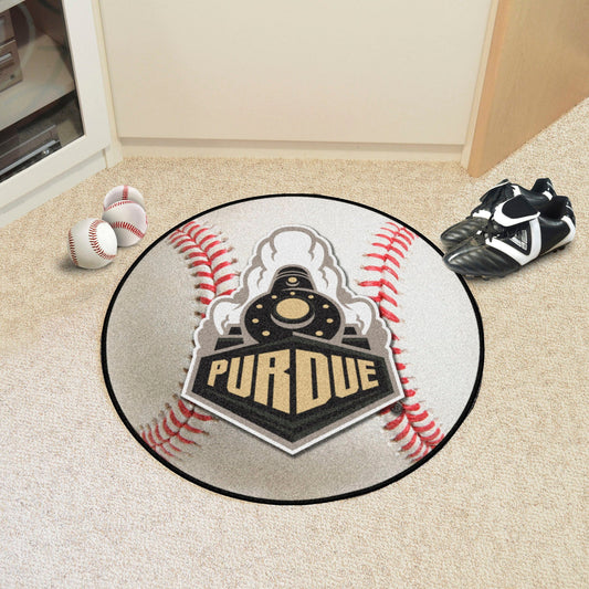 Purdue Boilermakers Baseball Rug - 27in. Diameter, Train Logo - Purdue