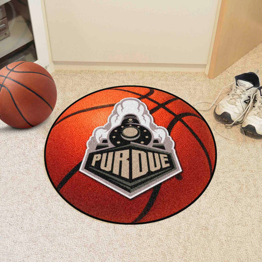 Purdue Boilermakers Basketball Rug - 27in. Diameter, Train Logo - Purdue