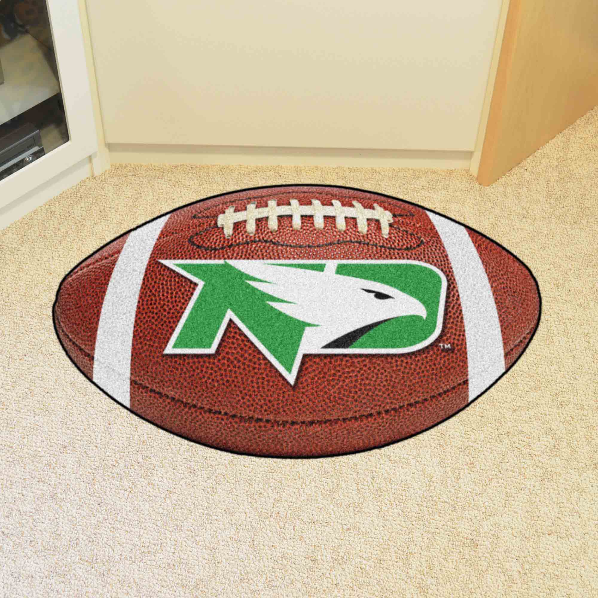 North Dakota Fighting Hawks Football Rug - 20.5in. x 32.5in. - North Dakota