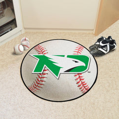 North Dakota Fighting Hawks Baseball Rug - 27in. Diameter - North Dakota