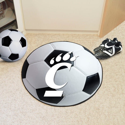 Cincinnati Bearcats Soccer Ball Rug - 27in. Diameter - Cincinnati