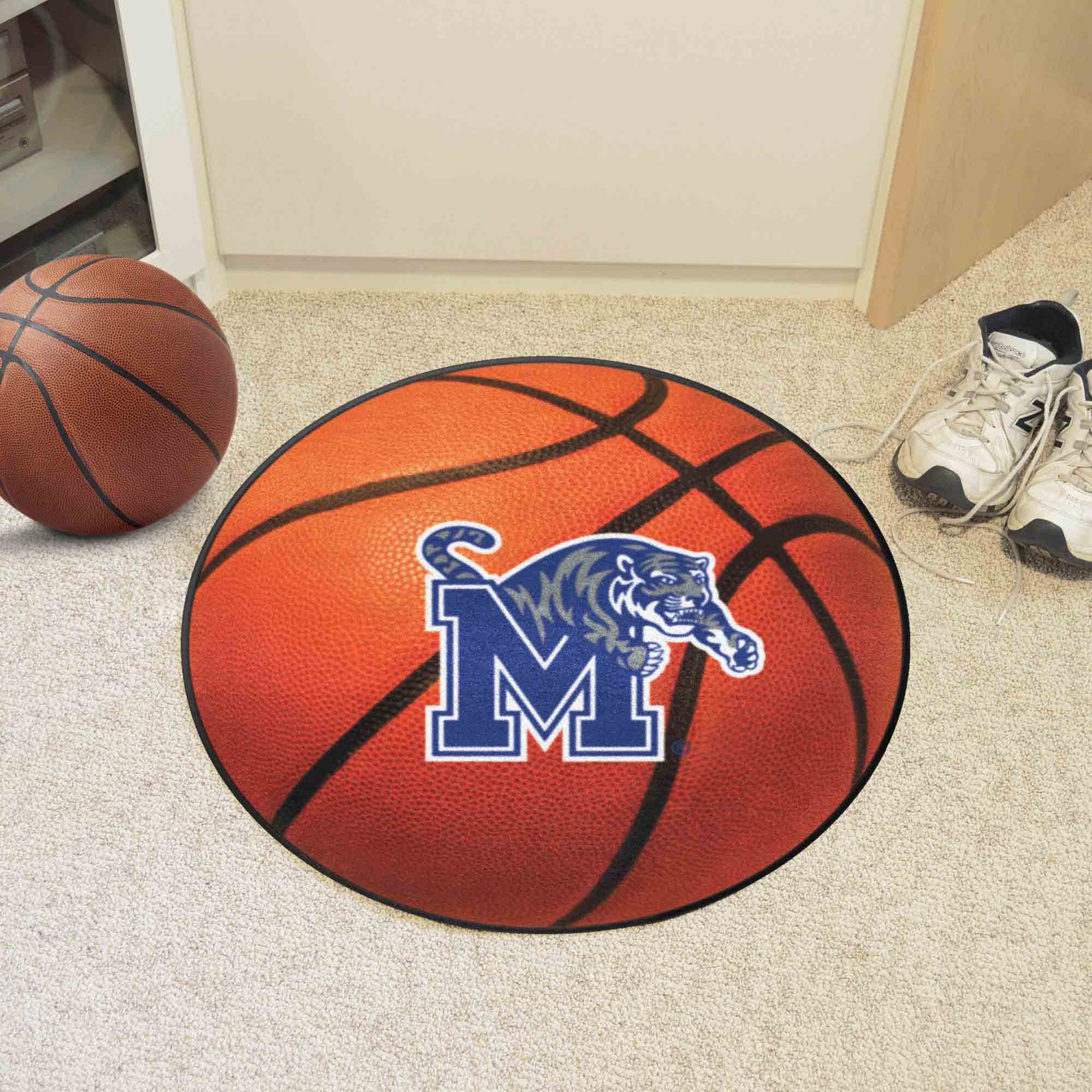 Memphis Tigers Basketball Rug - 27in. Diameter - Memphis