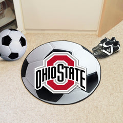 Ohio State Buckeyes Soccer Ball Rug - 27in. Diameter - Ohio State