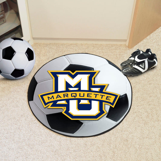 Marquette Golden Eagles Soccer Ball Rug - 27in. Diameter - Marquette