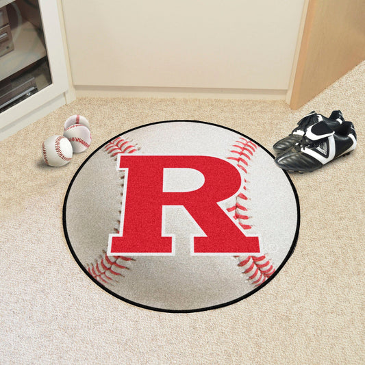 Rutgers Scarlett Knights Baseball Rug - 27in. Diameter - Rutgers