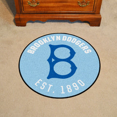 Brooklyn Dodgers Roundel Rug - 27in. Diameter 1944 Retro Logo - Brooklyn Dodgers