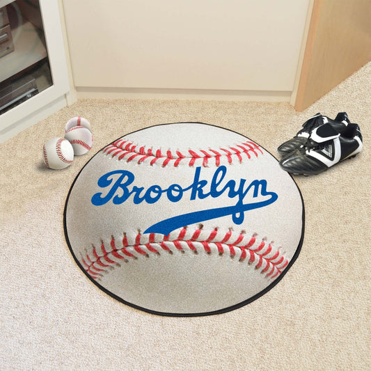 Brooklyn Dodgers Baseball Rug - 27in. Diameter 1944 Retro Logo - Brooklyn Dodgers