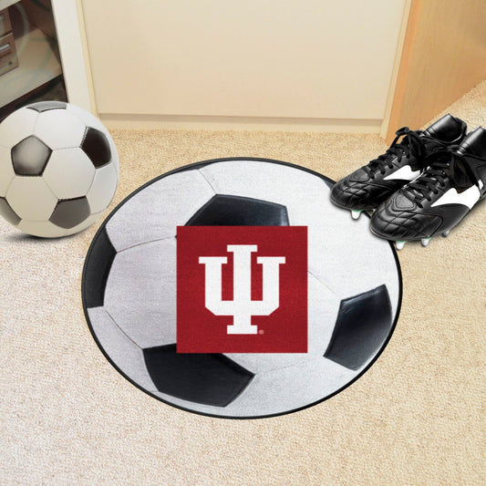 Indiana Hooisers Soccer Ball Rug - 27in. Diameter - Indiana