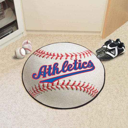 Philadelphia Athletics Baseball Rug - 27in. Diameter - Philadelphia Athletics
