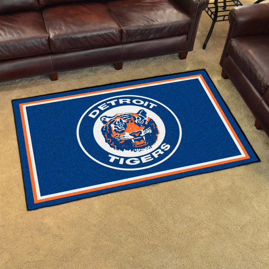 Detroit Tigers 4ft. x 6ft. Plush Area Rug1964