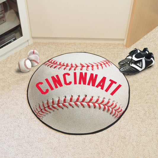 Cincinnati Reds Baseball Rug - 27in. Diameter1967 - Cincinnati Reds