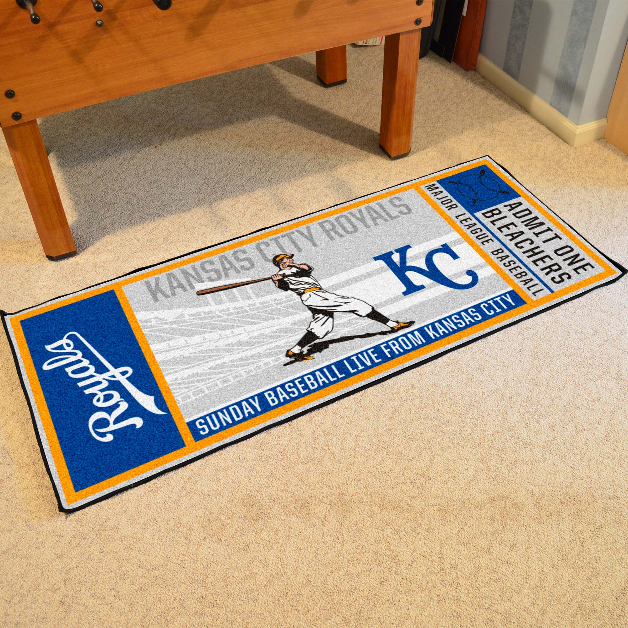 Kansas City Royals Ticket Runner Rug - 30in. x 72in. - Kansas City Royals