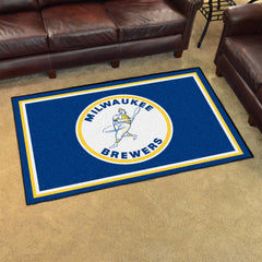 Milwaukee Brewers 4ft. x 6ft. Plush Area Rug1970