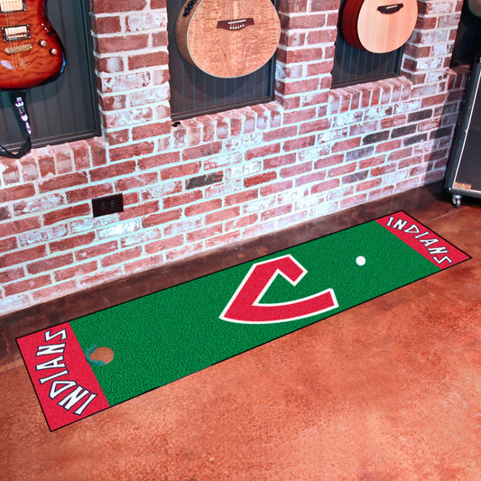Cleveland Indians Putting Green Mat - 1.5ft. x 6ft. - Cleveland Indians