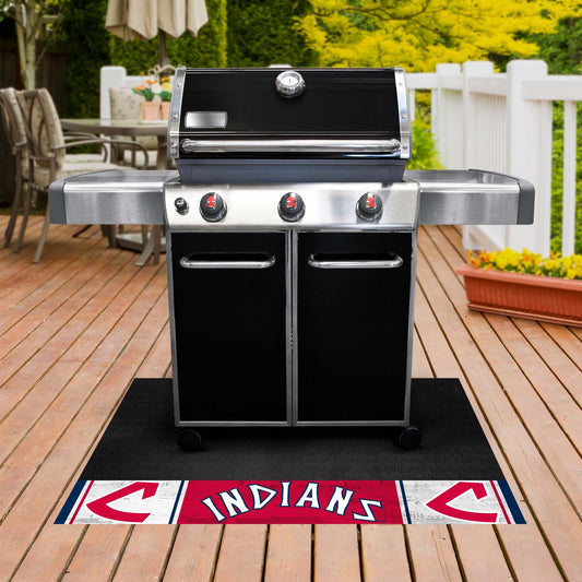 Cleveland Indians Vinyl Grill Mat - 26in. x 42in. - Cleveland Indians