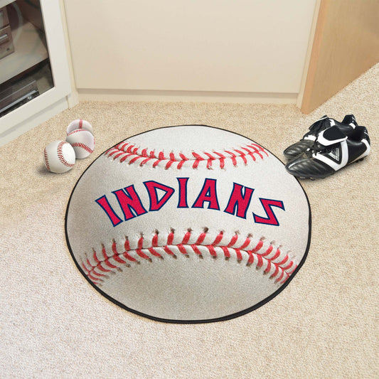 Cleveland Indians Baseball Rug - 27in. Diameter - Cleveland Indians
