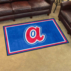 Atlanta Braves 4ft. x 6ft. Plush Area Rug 1974 Retro Logo - Atlanta Braves