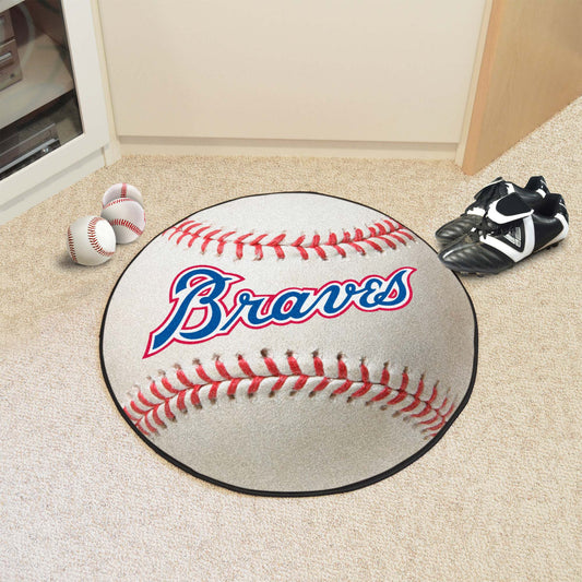Atlanta Braves Baseball Rug - 27in. Diameter 1974 Retro Logo - Atlanta Braves