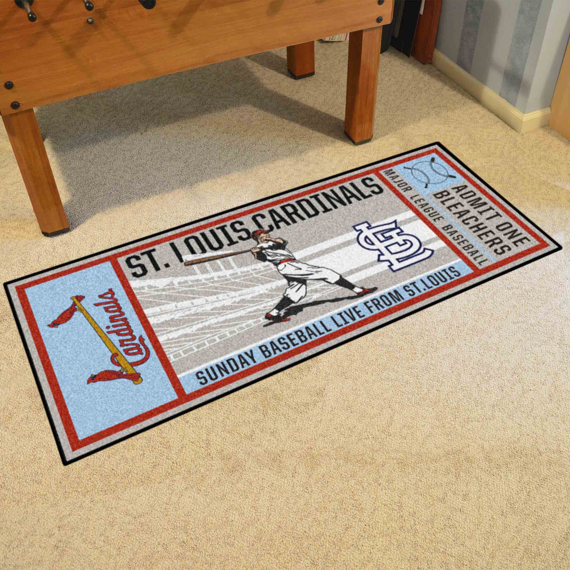 St. Louis Cardinals Ticket Runner Rug - 30in. x 72in.
