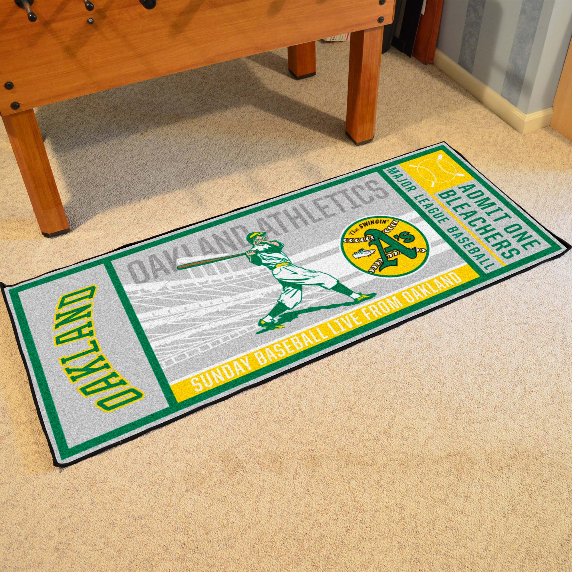 Oakland Athletics Ticket Runner Rug - 30in. x 72in.1981 - Oakland Athletics