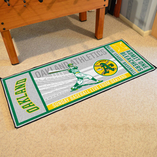 Oakland Athletics Ticket Runner Rug - 30in. x 72in.1981 - Oakland Athletics