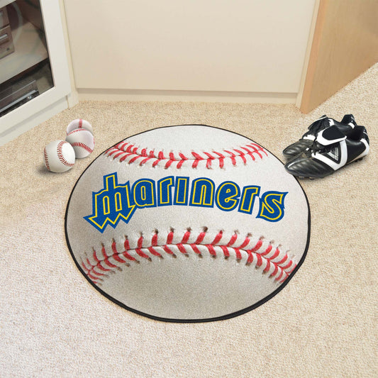 Seattle Mariners Baseball Rug - 27in. Diameter - Seattle Mariners