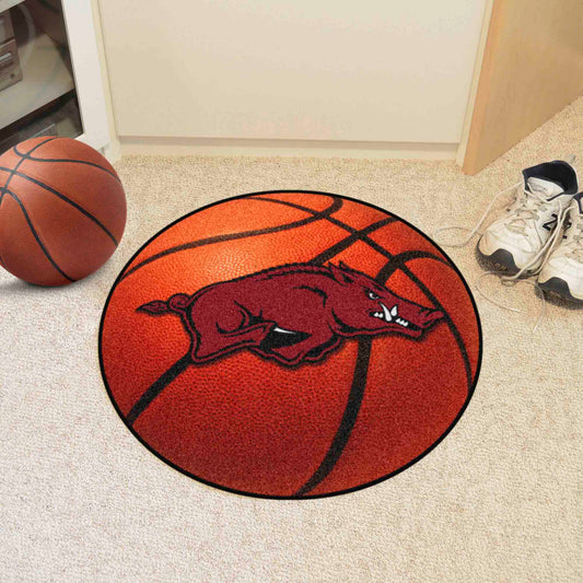 Arkansas Razorbacks Basketball Rug - 27in. Diameter - Arkansas