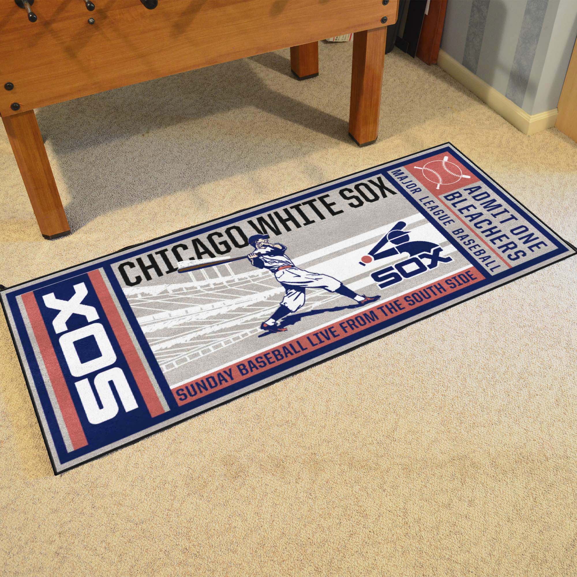 Chicago White Sox Ticket Runner Rug - 30in. x 72in.1917 - Chicago White Sox