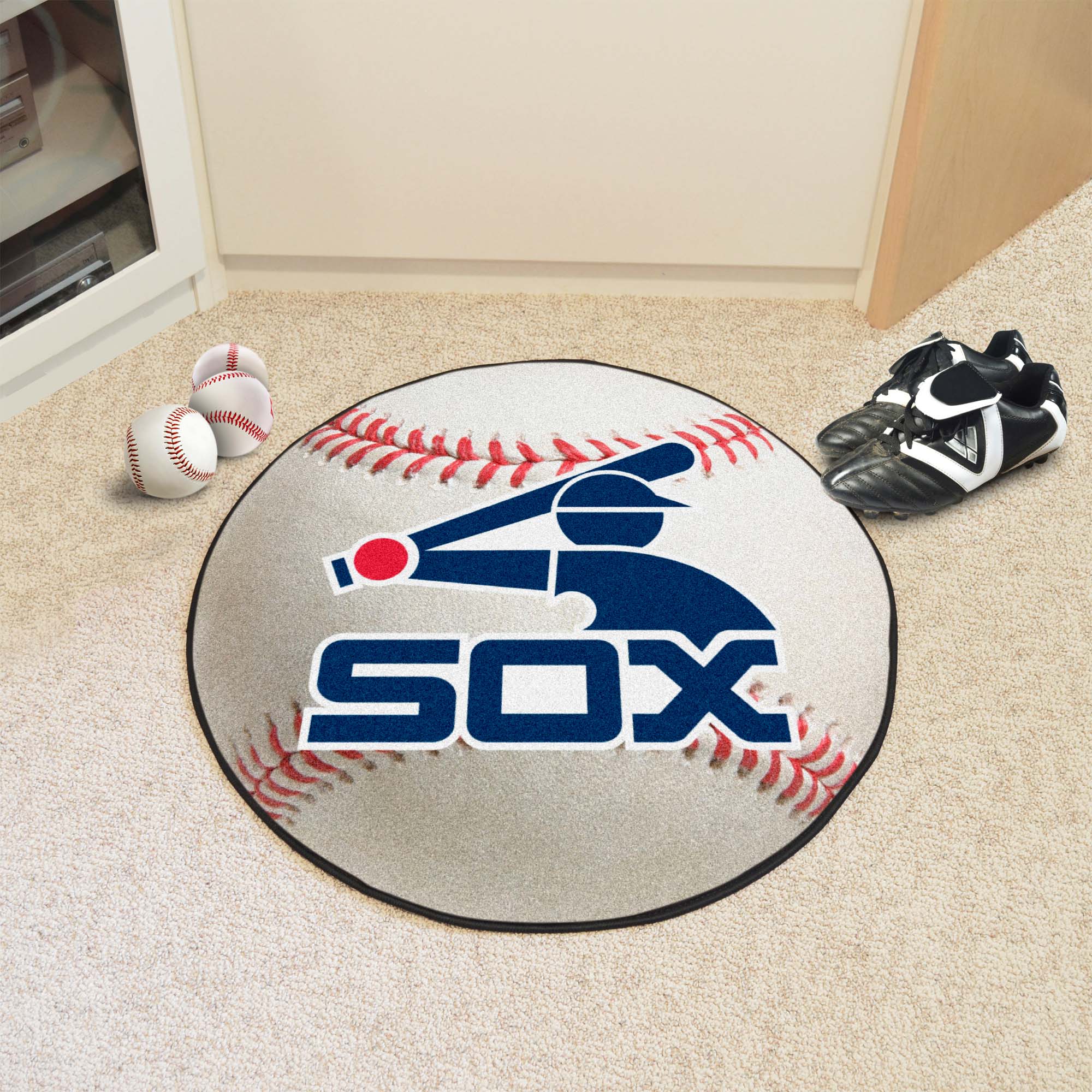 Chicago White Sox Baseball Rug - 27in. Diameter1982 - Chicago White Sox