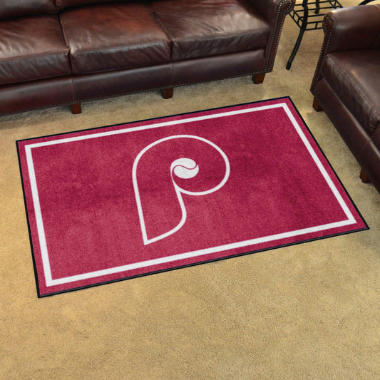 Philadelphia Phillies 4ft. x 6ft. Plush Area Rug1987 - Philadelphia Phillies