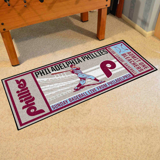Philadelphia Phillies Ticket Runner Rug - 30in. x 72in. - Philadelphia Phillies