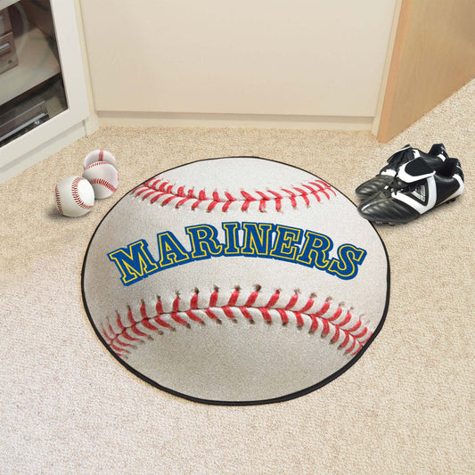 Seattle Mariners Baseball Rug - 27in. Diameter - Seattle Mariners