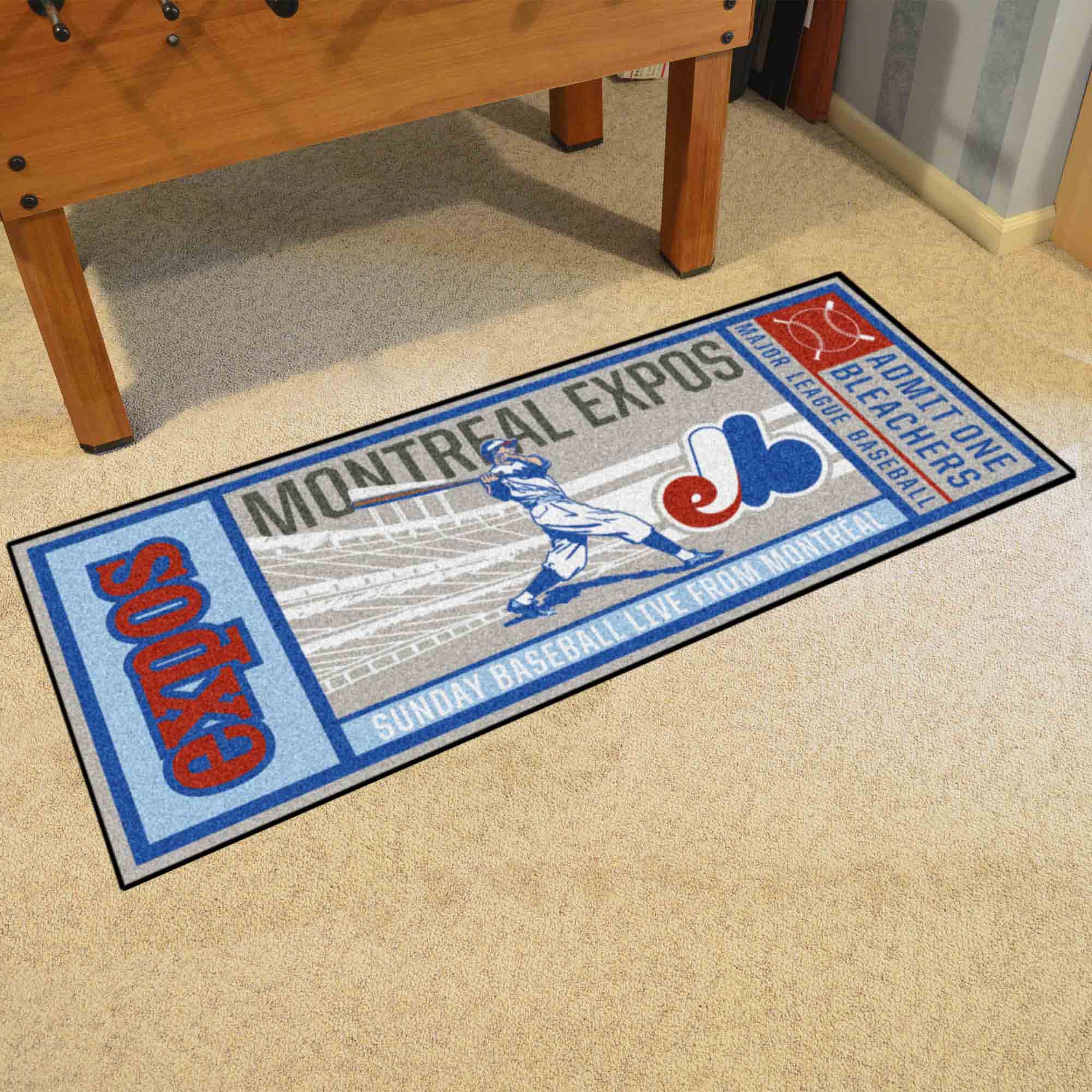 Montreal Expos Ticket Runner Rug - 30in. x 72in. - Montreal Expos