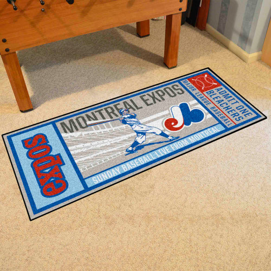 Montreal Expos Ticket Runner Rug - 30in. x 72in. - Montreal Expos