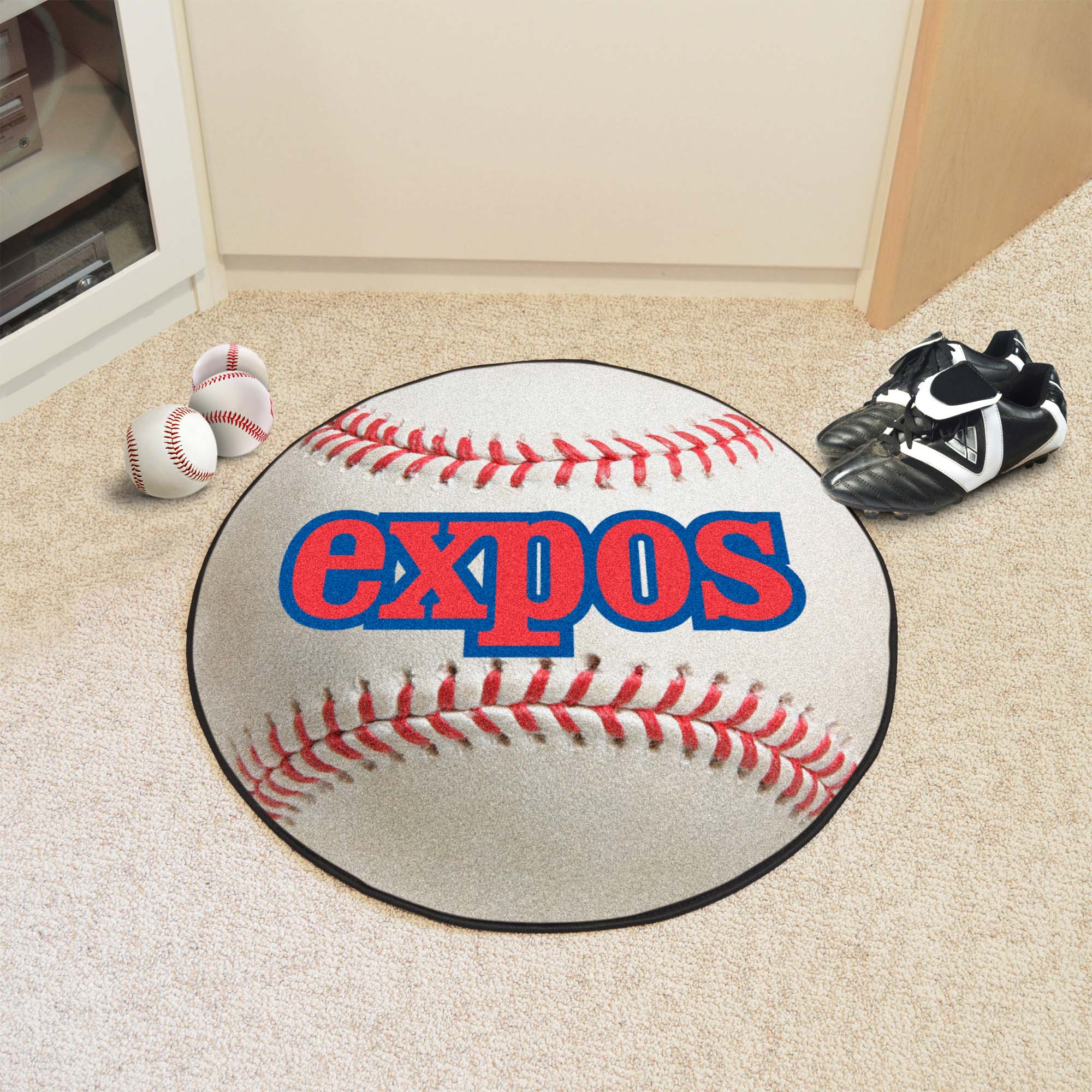 Montreal Expos Baseball Rug - 27in. Diameter - Montreal Expos