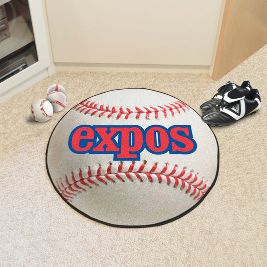Montreal Expos Baseball Rug - 27in. Diameter - Montreal Expos