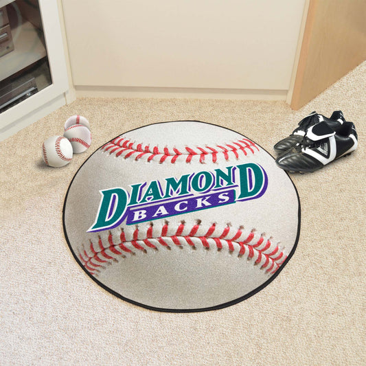Arizona Diamondbacks Baseball Rug - 27in. Diameter 1998 Retro Logo - Arizona Diamondbacks