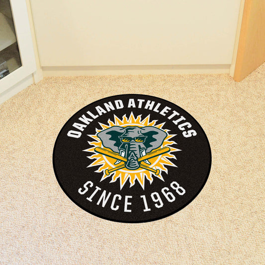 Oakland Athletics Roundel Rug - 27in. Diameter2000 - Oakland Athletics