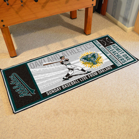 Oakland Athletics Ticket Runner Rug - 30in. x 72in.2000 - Oakland Athletics